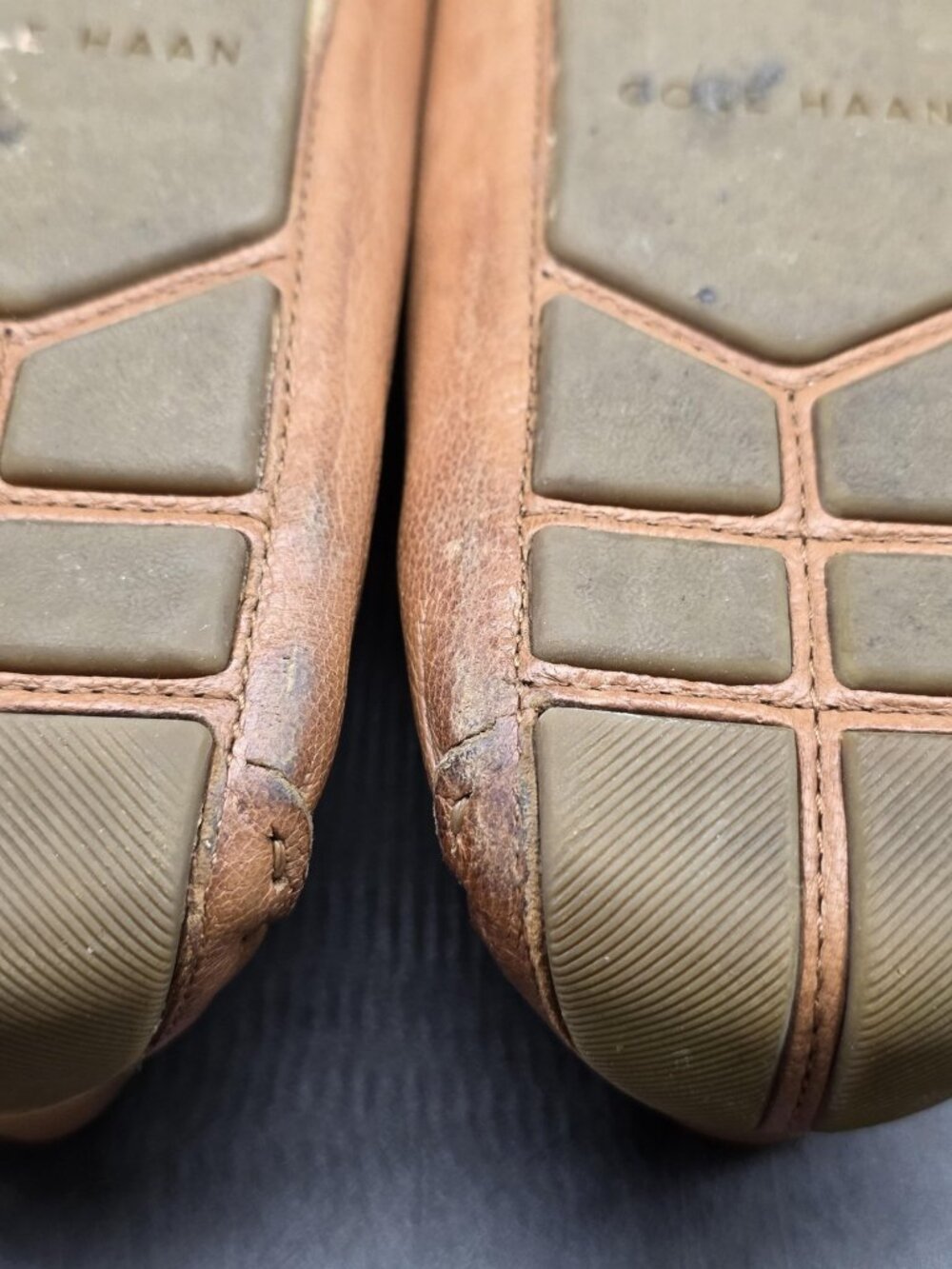 Cole Haan Shoes Women Size 10 Brown Evelyn driver Leather Moccasin Flats Slip On - Picture 11 of 12